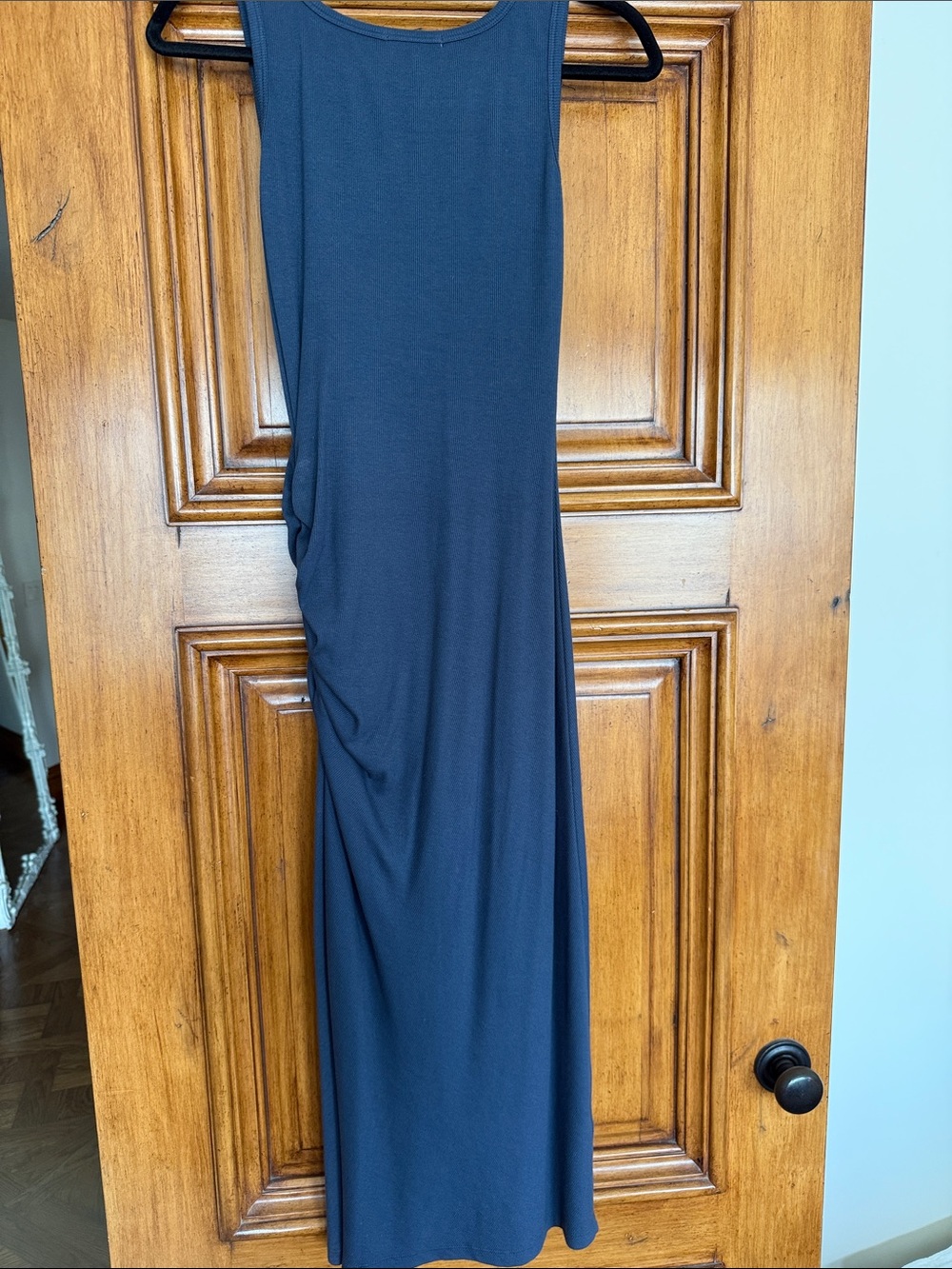 Sundry Ribbed Scoop Neck Top - Blue - Picture 3 of 4
